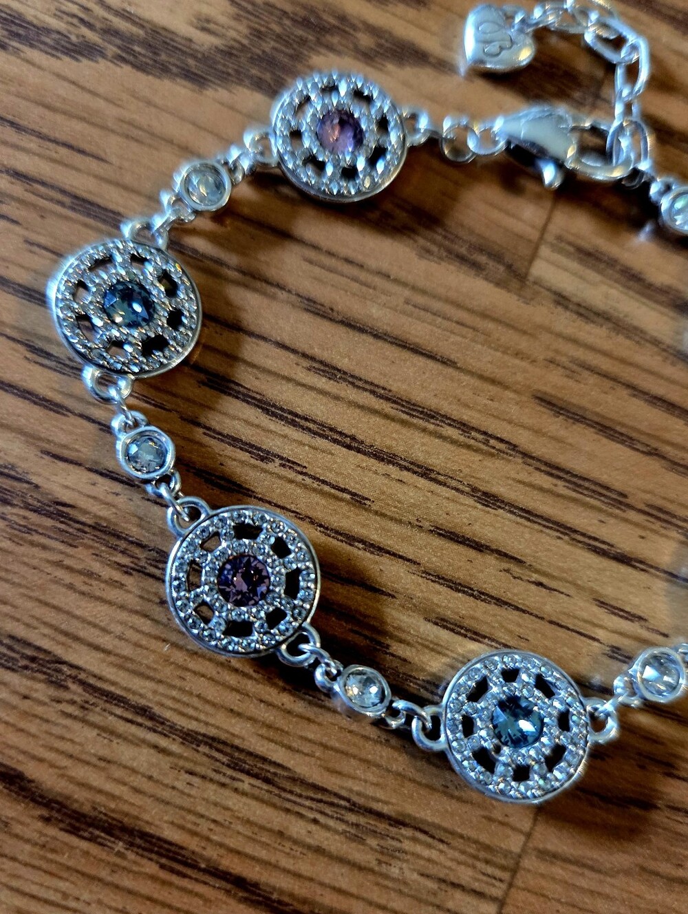 💐BRIGHTON "Illumina" Crystal And Silver Petite Link Bracelet SWEET AND SPARKLY! - Picture 4 of 8